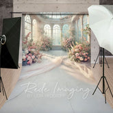 Aperturee - Aperturee Romantic Floral Fancy Room Wedding Sweep Backdrop